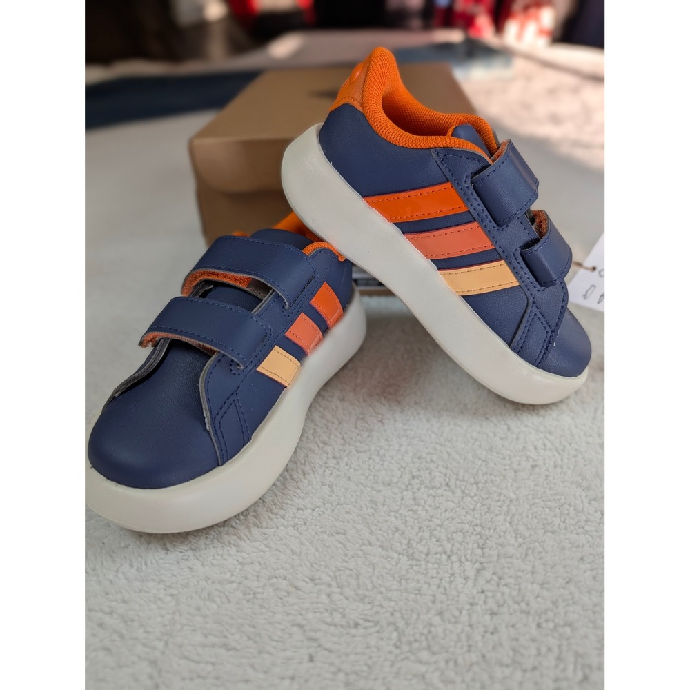 Adidas Grand Court Mickey CF I Toddler Sneakers Blue Orange JS2344 Size 9K